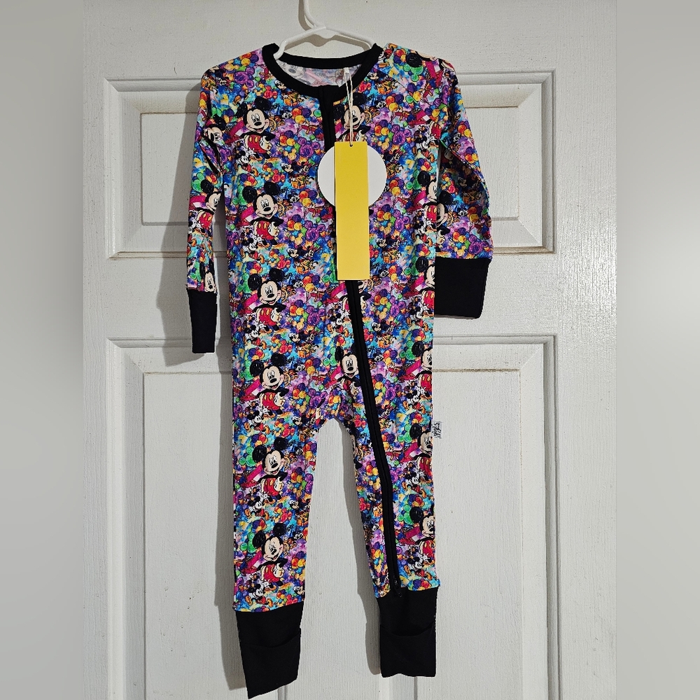 Mickey Mouse Kids Footie Pajamas - Multicolor